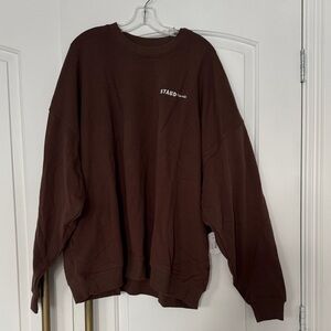 BRAND NEW STAUD Rare Staud New York Embroidered oversized Crew Sweatshirt